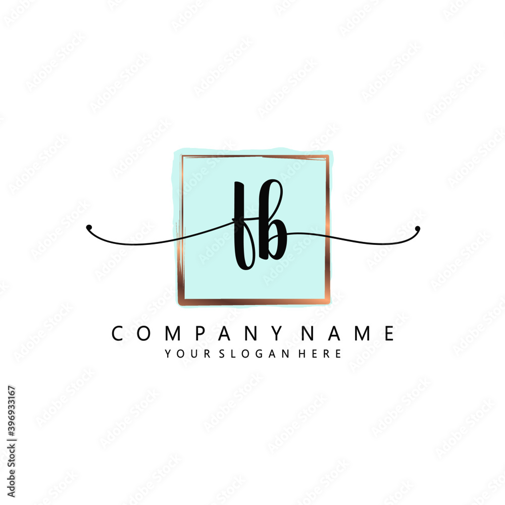 FB Initial handwriting logo template vector
FB Initial handwriting logo template vector