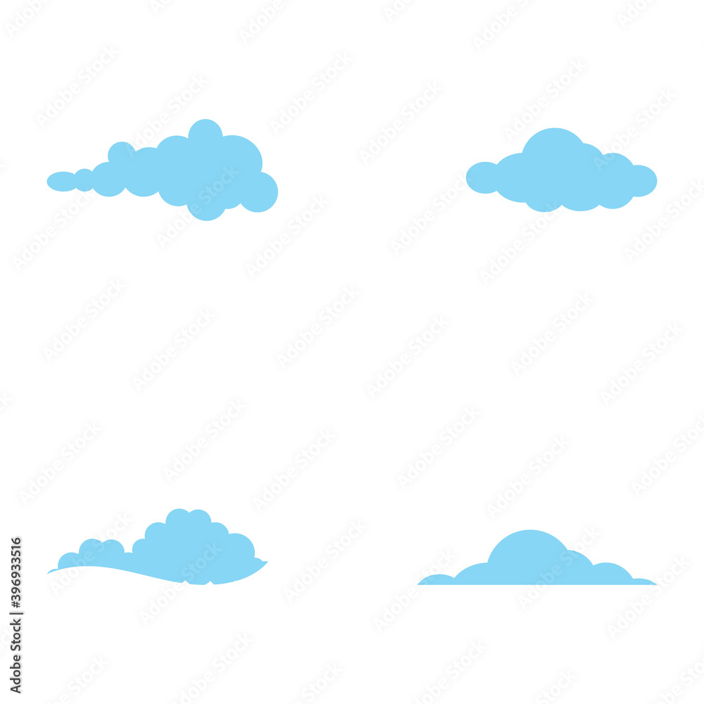 Set Cloud template vector icon illustration design Set Cloud template vector icon illustration design
