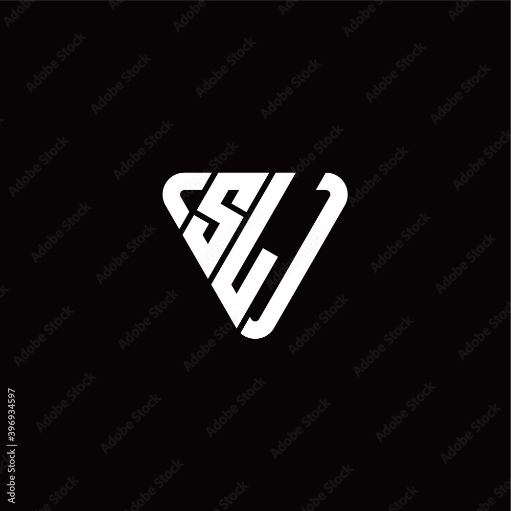 Obraz premium Initial Letter S L Linked Triangle Design Logo