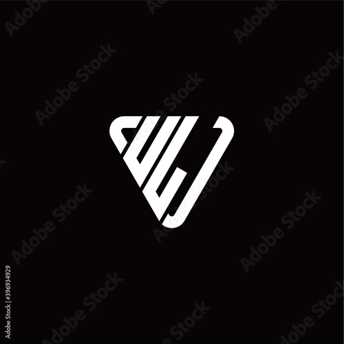 Initial Letter U L Linked Triangle Design Logo