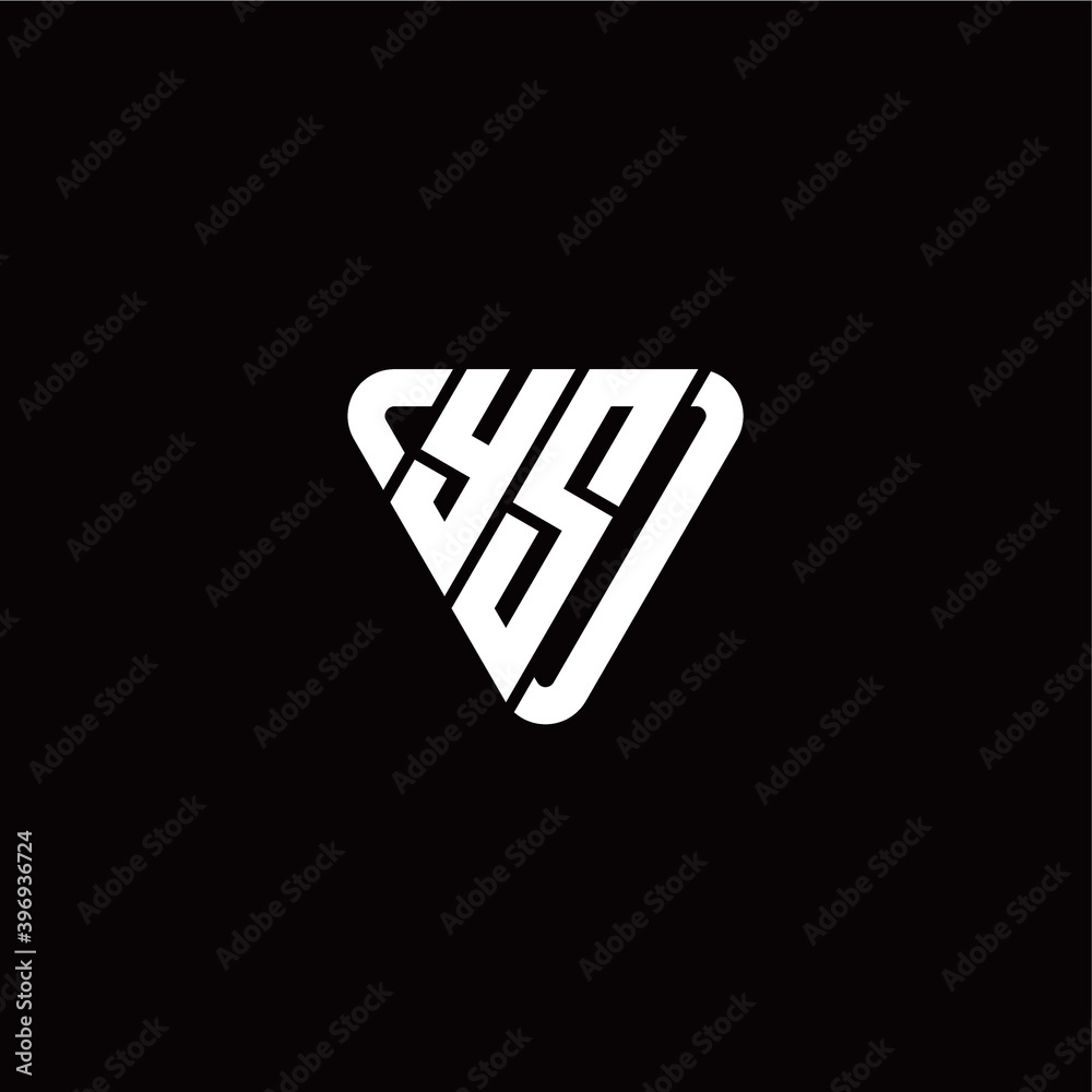 Obraz premium Initial Letter Y S Linked Triangle Design Logo