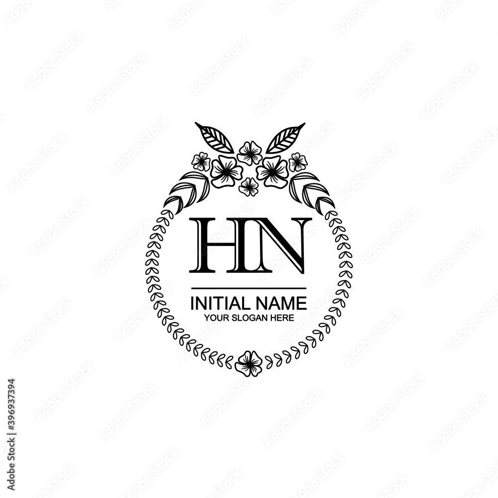 HN Initial handwriting logo template vector
HN Initial handwriting logo template vector