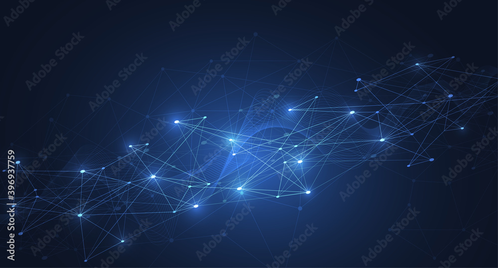 Internet connection, abstract sense of science and technology graphic design. Vector illustration