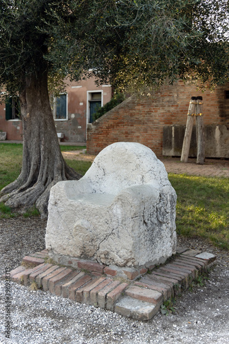 Attila’s Throne. Torcello island, Venice, Italy.