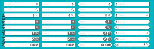 Illustration of search bar set