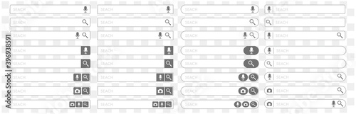 Illustration of search bar set
