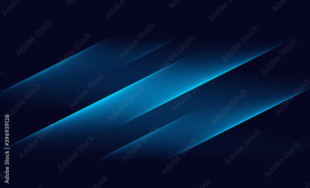 Bright blue neon diagonal lines as a background.