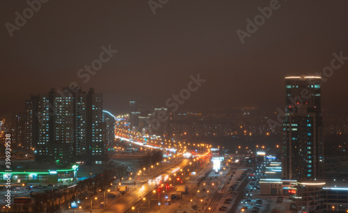 Winter night in Minsk.