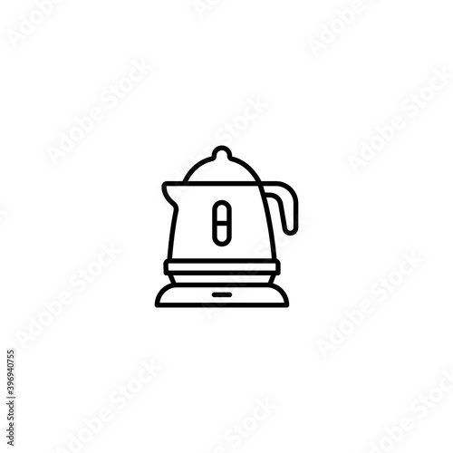 Electric Kettle vector icon, water boiler symbol. Teapot kettle icon. Modern, simple flat vector illustration for web site or mobile app