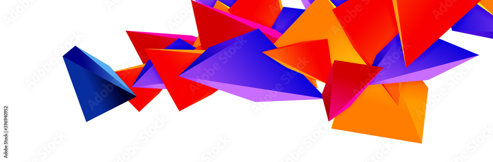 Triangle mosaic abstract background, 3d triangular low poly shapes. Geometric vector illustration for covers, banners, flyers and posters and other Triangle mosaic abstract background, 3d triangular low poly shapes. Geometric vector illustration for covers, banners, flyers and posters and other
