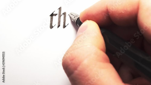 Think write create motivation calligraphy closeup