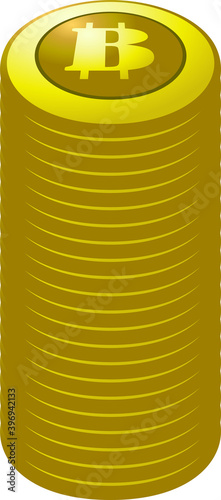 Stacked Bitcoin medals