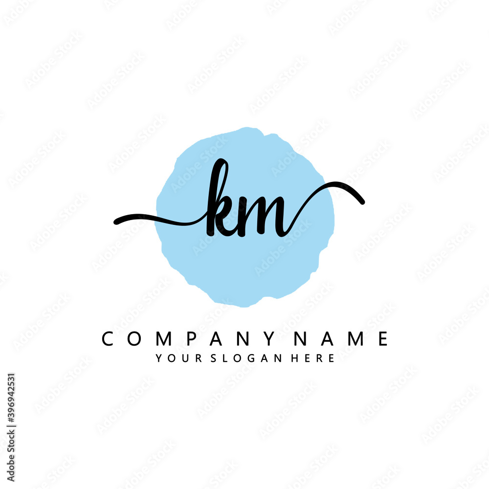 KM Initial handwriting logo template vector
KM Initial handwriting logo template vector