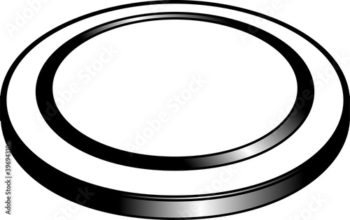 Monochrome Coin medals placed on a single plane