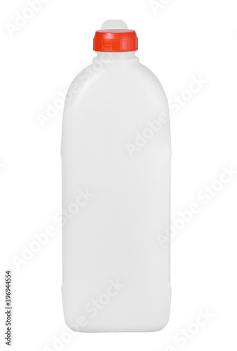 white big plastic canister isolated