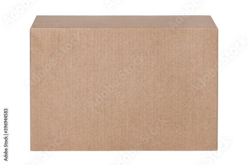 brown carton box mockup isolated © PsychoBeard