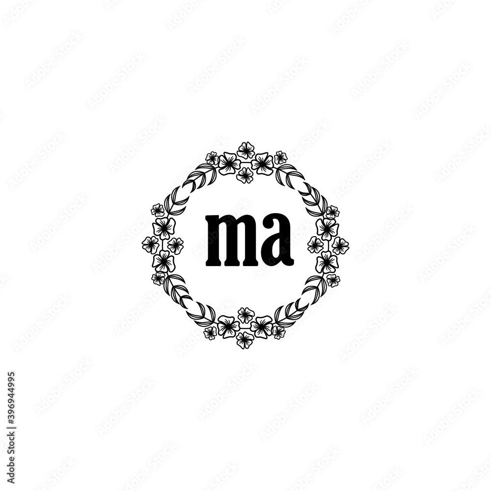 MA Initial handwriting logo template vector MA Initial handwriting logo template vector