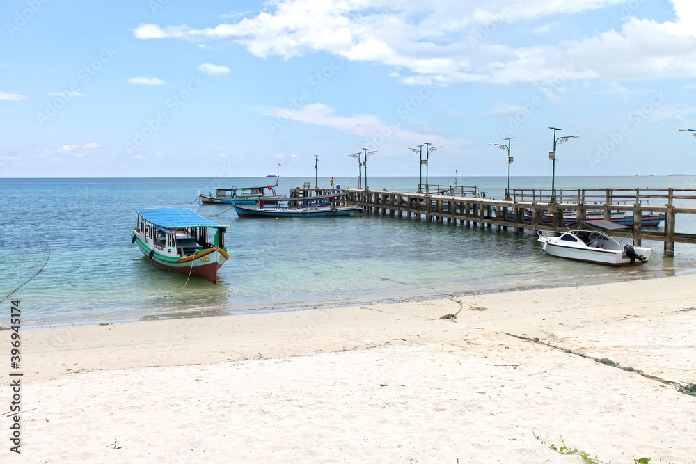 Tanjung Kelayang beach in Belitung, Indonesia.