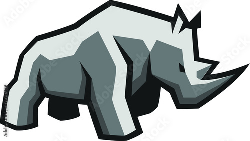 Edgy Strong Design of White Rhino