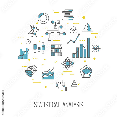 Illustration of data visualisation for presentation.