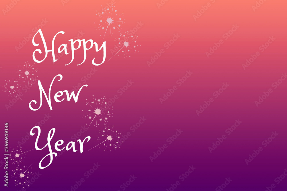 Happy new year wishes greeting card on abstract background with sparkling fireworks lighting, graphic design illustration wallpaper Happy new year wishes greeting card on abstract background with sparkling fireworks lighting, graphic design illustration wallpaper