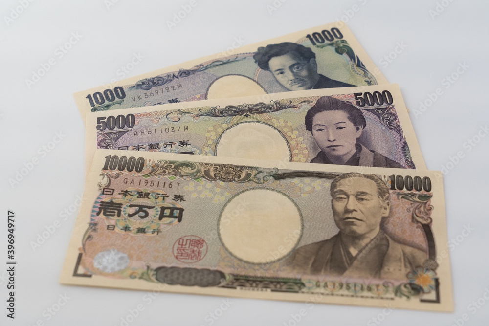 日本 お札 イメージ 一万円、五千円、千円 日本 お札 イメージ 一万円、五千円、千円