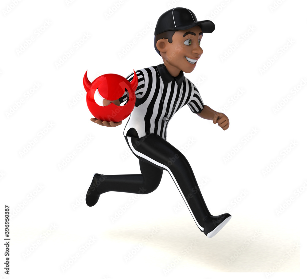 Fun 3D Illustration of an american Referee Fun 3D Illustration of an american Referee