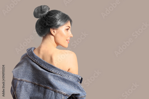 Beautiful stylish woman on ...