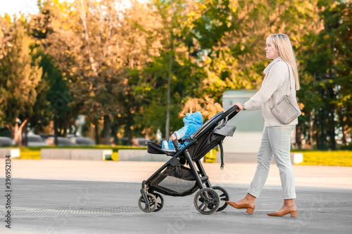 Woman and her cute baby in ...