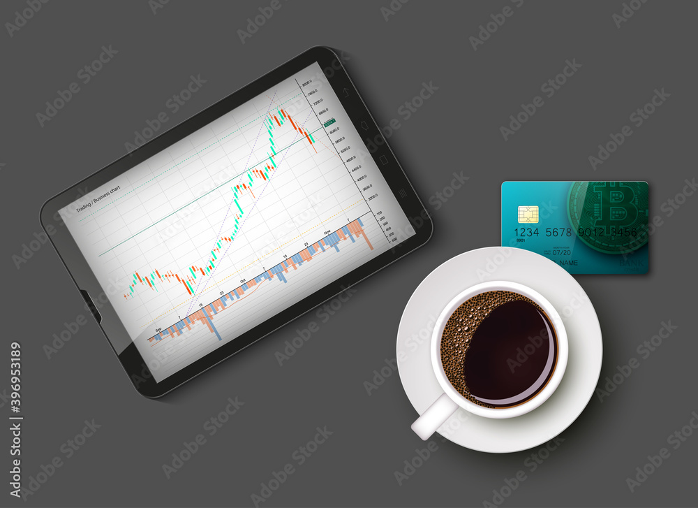 Tablet PC Business chart card, uptrend line graph, bar chart stock bull market arrow phone, coffee. Evaluation investment risks tablet banner. Financial markets background tablet trading phone, coffee Tablet PC Business chart card, uptrend line graph, bar chart stock bull market arrow phone, coffee. Evaluation investment risks tablet banner. Financial markets background tablet trading phone, coffee