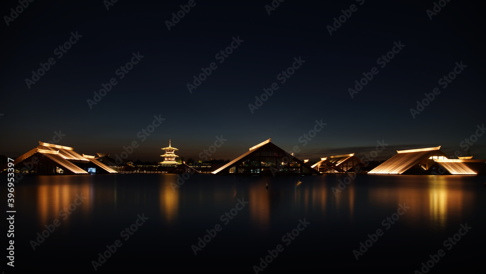 Fototapeta premium christmas tree in the city