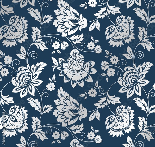 wedding card design, paisley floral pattern , India	