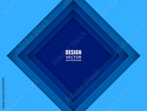 Abstract. Blue overlap shape background. vector .