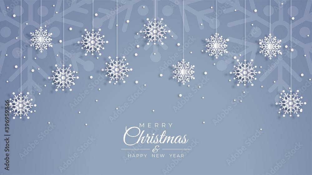 Merry Christmas design background. Origami snowfall. Vector Illustration. Merry Christmas design background. Origami snowfall. Vector Illustration.