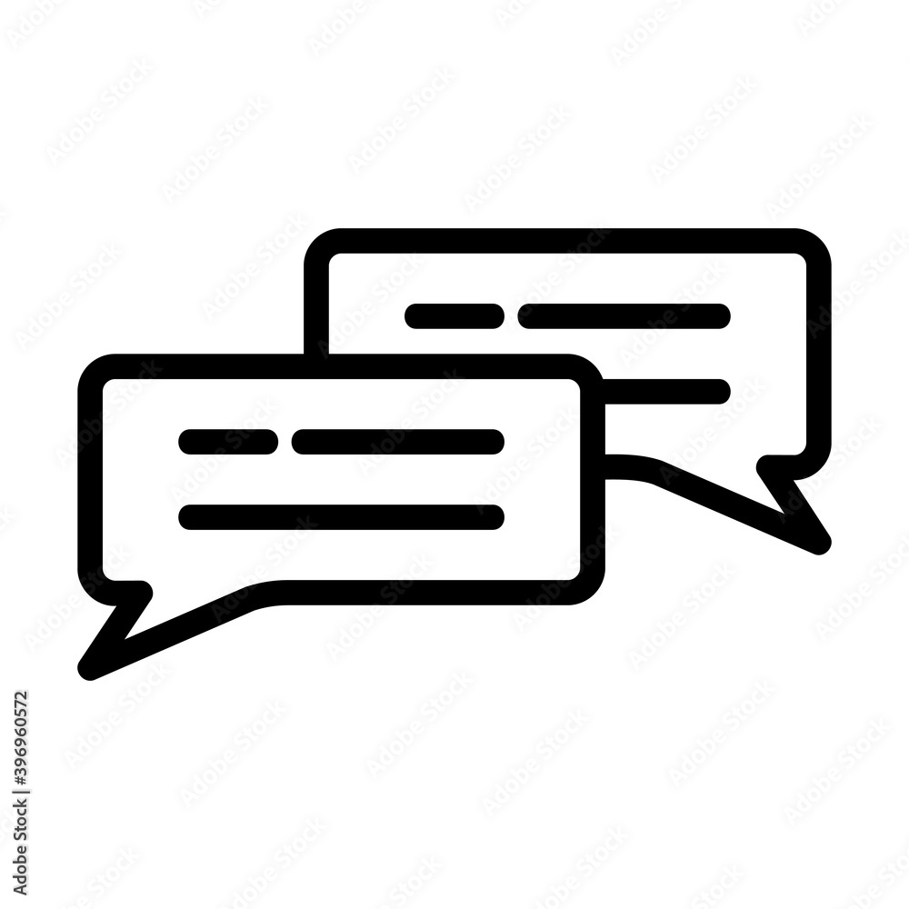 Chat icon vector illustration in line style for any projects