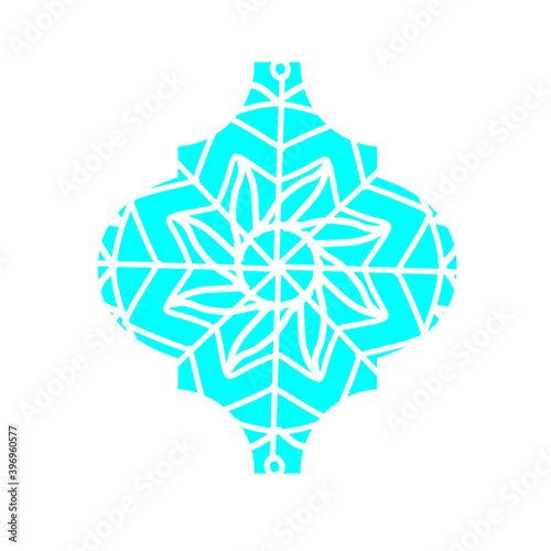 Arabesque snowflake ornament for your design