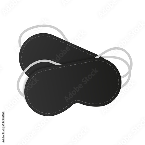 Masks for sleep on white background. Realistic objects. Vector illustration.