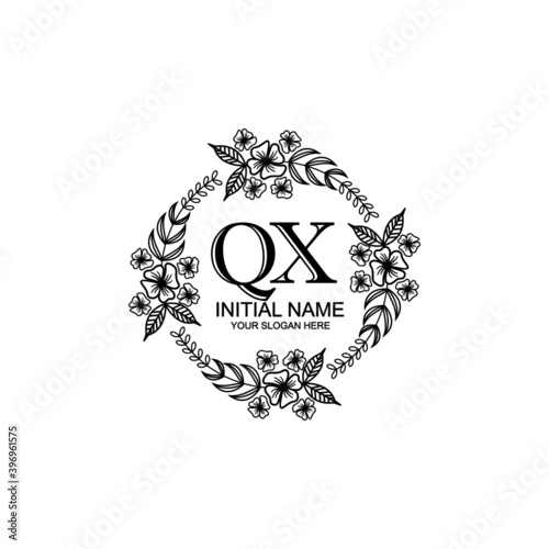 QX Initial handwriting logo template vector  photo