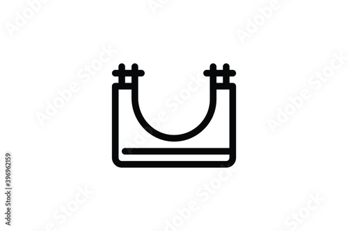 City Park Outline Icon - Skate Park