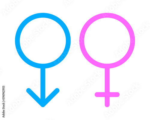 Male and female user avatar. Gentleman and lady toilet icons. Gender icons. Vector illustration.