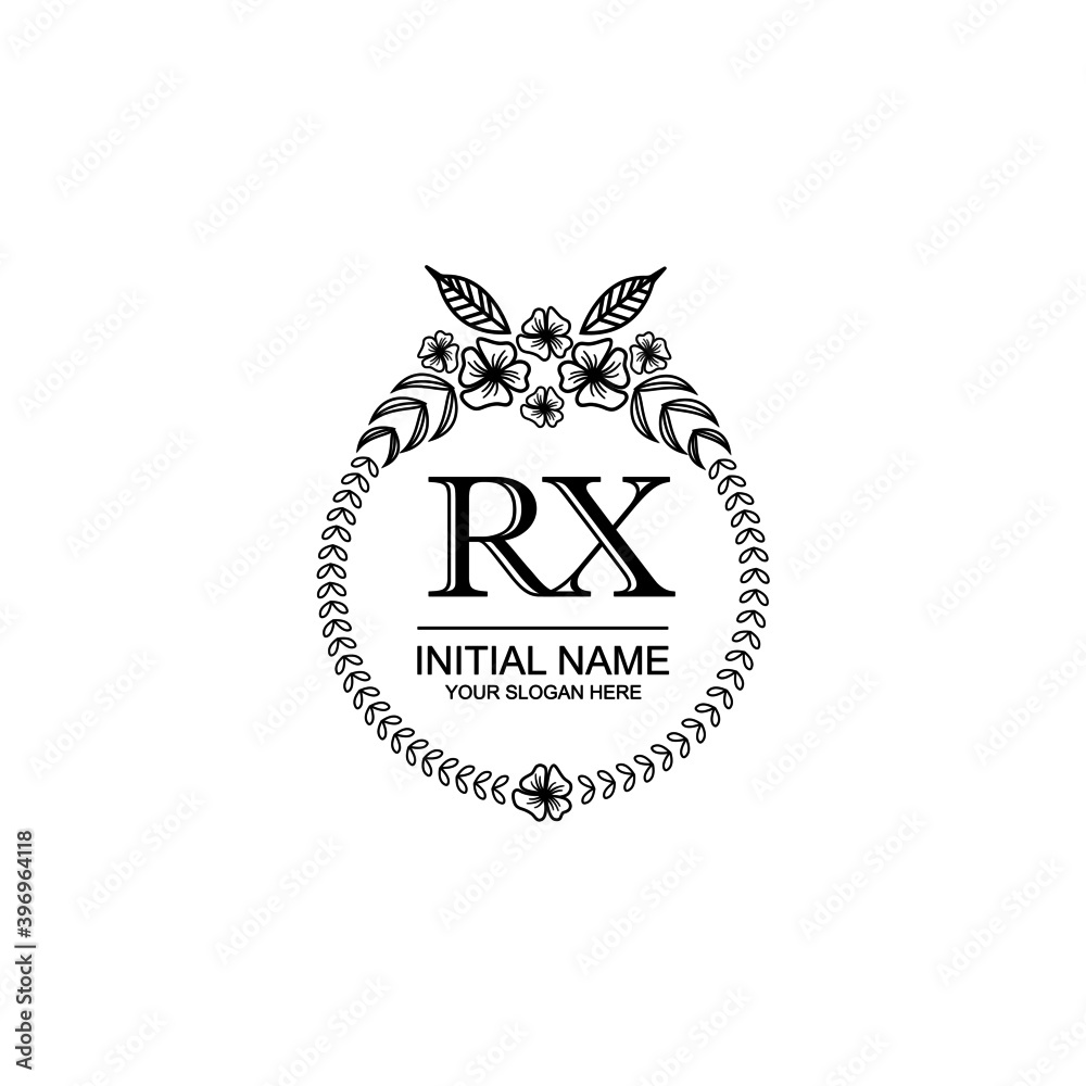 RX Initial handwriting logo template vector RX Initial handwriting logo template vector