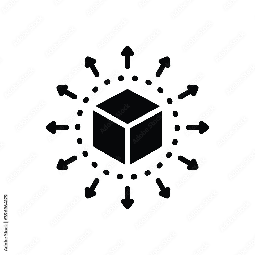 Photography Black solid icon for distribute