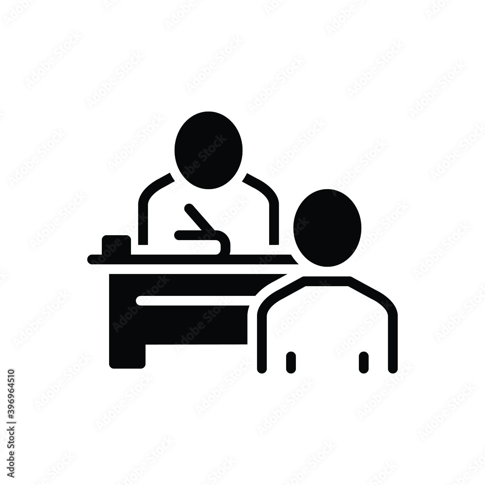 Black solid icon for examination Black solid icon for examination