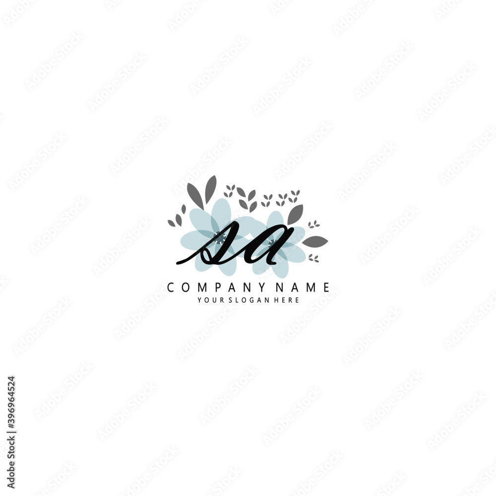 SA Initial handwriting logo template vector SA Initial handwriting logo template vector