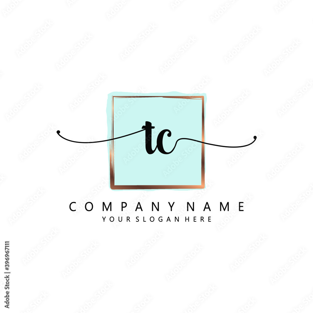 TD Initial handwriting logo template vector TD Initial handwriting logo template vector