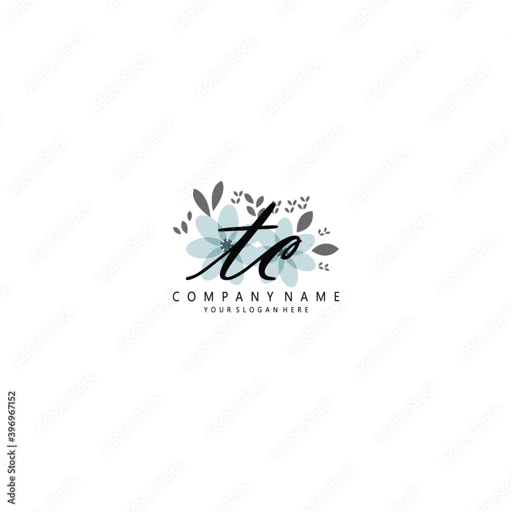 TD Initial handwriting logo template vector TD Initial handwriting logo template vector