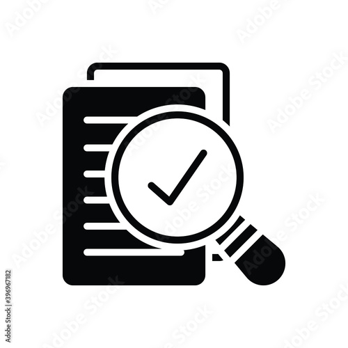 Black solid icon for assess