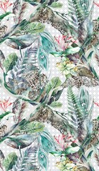 Papier peint photo Jungle Texture froissée motif abstrait tons neutres  © Shubham