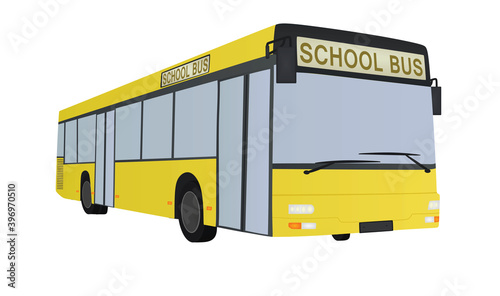 Yellow school bus. vector illustration