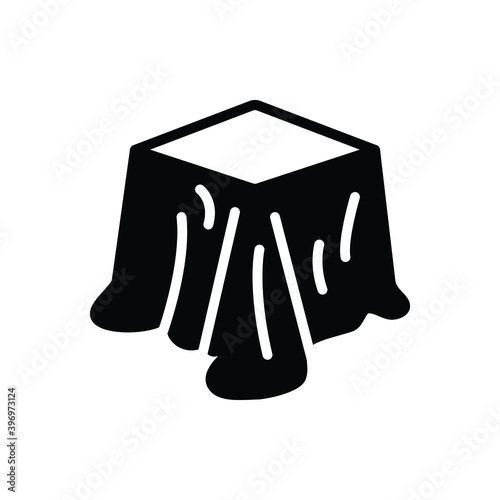 Black solid icon for cover table